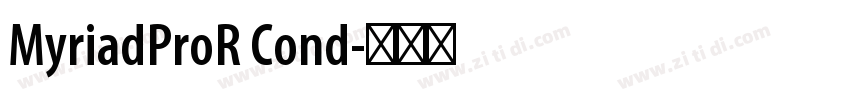 MyriadProR Cond字体转换